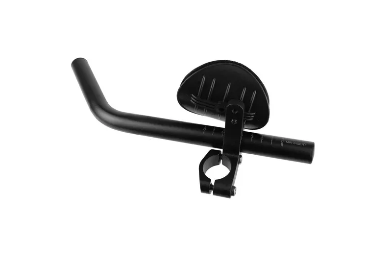TranzX Bike Ski Bend Triathlon Bar with Clip-On Arm Rest and Detachable Pads Aluminium in Black-2